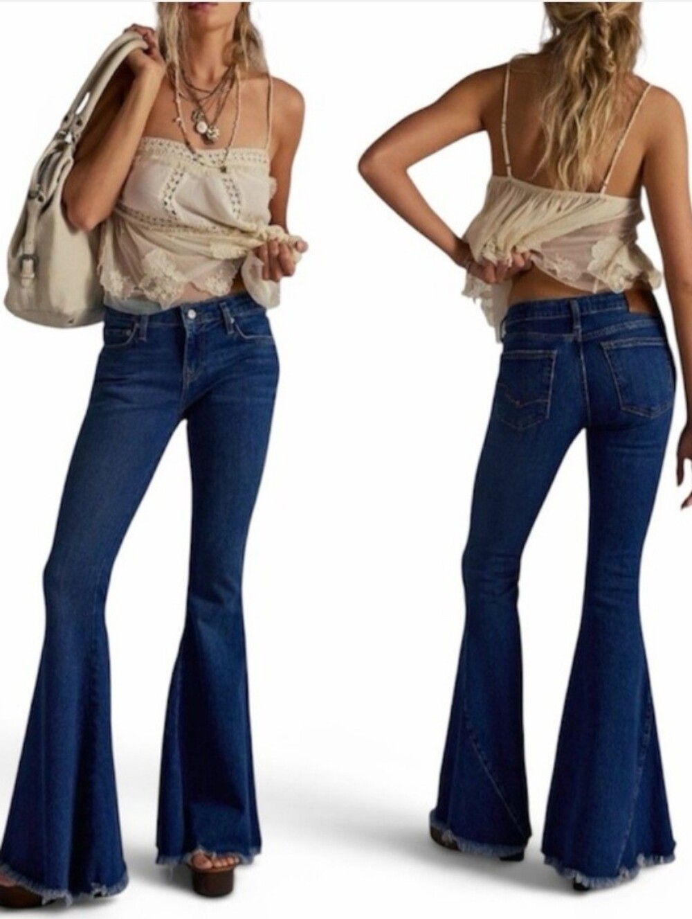 Free People Emre Low Rise Flare Denim Jean Jeans Size 25 NEW NWT